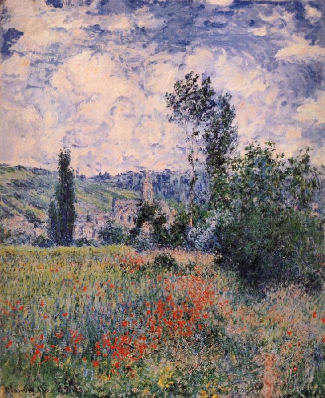 Claude Monet Poppy Field Near Vetheuil china oil painting image